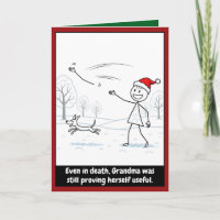 Carte de Noël drôle de stickman