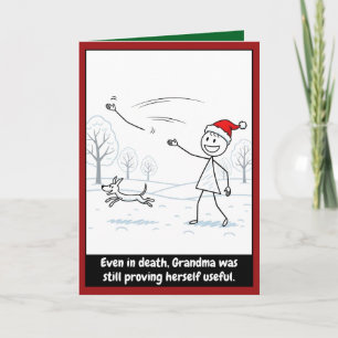 Carte de Noël drôle de stickman
