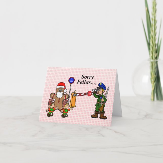 Carte de Noël drôle des douanes frontalières améri (Devant)