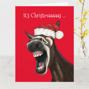Carte de Noël Drôle Donkey