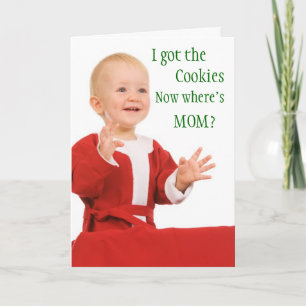 Carte de Noël drôle du bébé