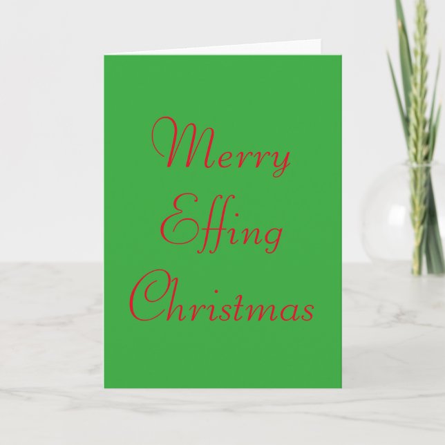 Carte de Noël drôle et rude (Devant)