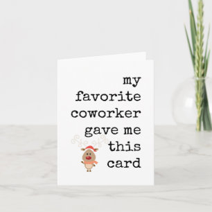Carte de Noël, Drôle, Mignonne, Coworker