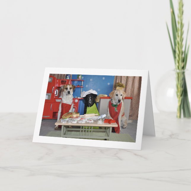 Carte de Noël drôle, photo de la cuisson de 3 (Devant)