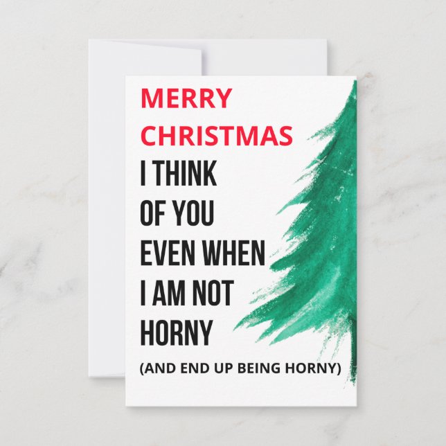 Carte de Noël drôle pour lui & elle (Devant)