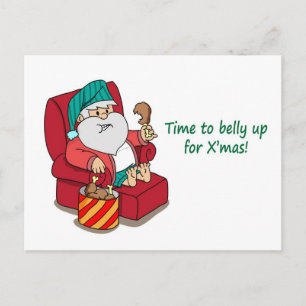 Carte de Noël drôle : Santa se muscle