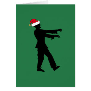 Carte de Noël drôle Zombie Père Noël