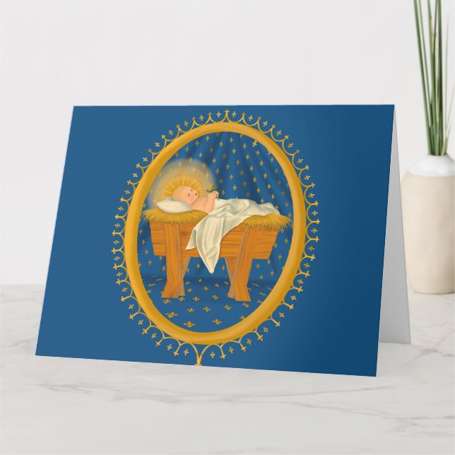 Carte de Noël du bébé Jésus (Devant)