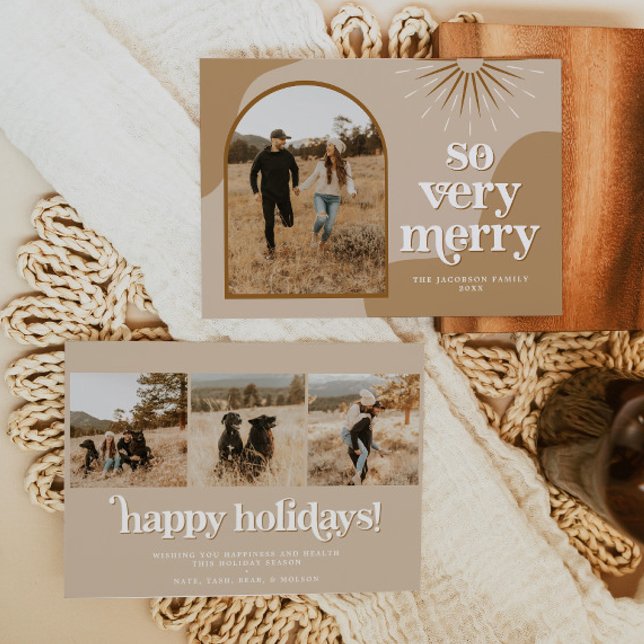 Carte de Noël du Boho de la photo rétrospective TR (Créateur téléchargé)