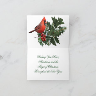 Carte de Noël du cardinal Holly