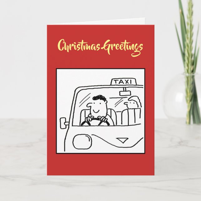 Carte de Noël du chauffeur de taxi (Devant)