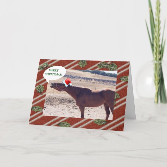 Carte de Noël du cheval (Devant)