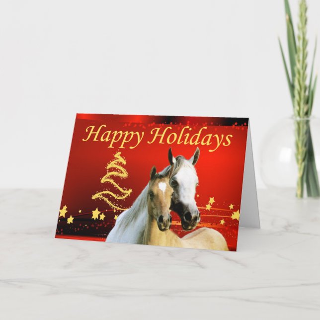 Carte de Noël du cheval (Devant)