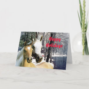 Carte de Noël du cheval