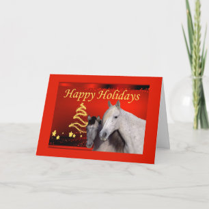 Carte de Noël du cheval