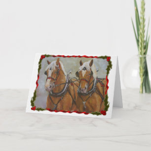 Carte de Noël du Cheval belge