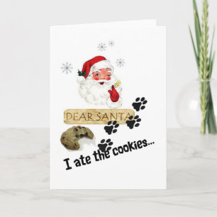 Carte de Noël du chien Funny Classic Retro
