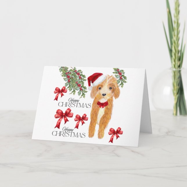 Carte de Noël du chien mignon (Devant)