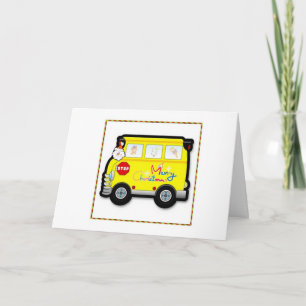 Carte de Noël du conducteur de bus scolaire