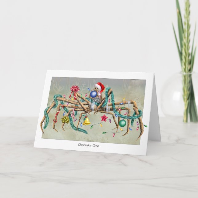 Carte de Noël du crabe décorateur (Devant)
