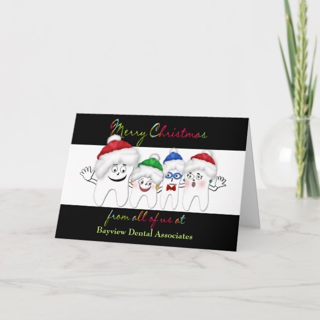 CARTE DE NOËL DU DENTISTE - PERSONNEL DE DENTS / S (Devant)