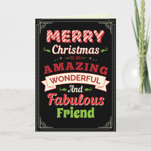 Carte de Noël du destinataire personnalisé