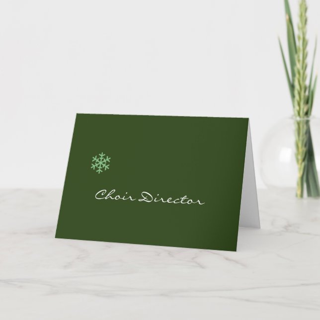 Carte de Noël du directeur du choeur (Devant)