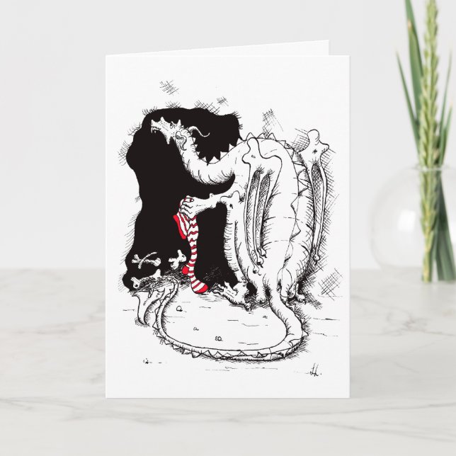 Carte de Noël du dragon (Devant)