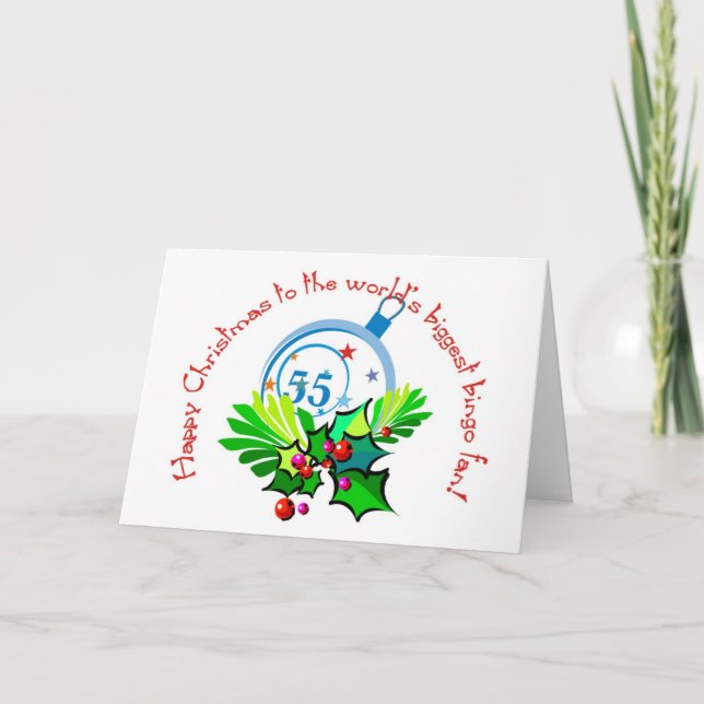 Carte de Noël du fan de bingo-test (Devant)