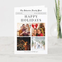 Carte de Noël du journal avec 4 photos