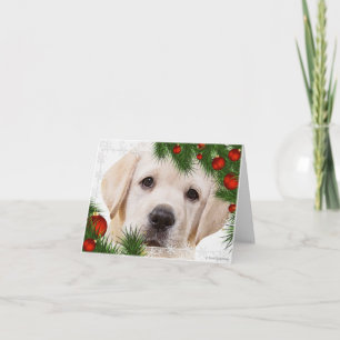 Carte de Noël du Labrador jaune