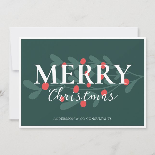 Carte de Noël du logo d'affaires (Devant)