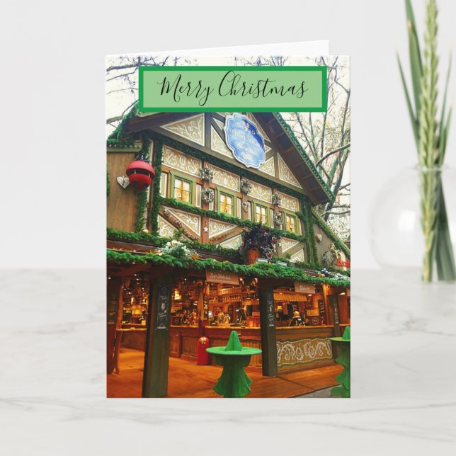 Carte de Noël du marché de Noël allemand (Devant)