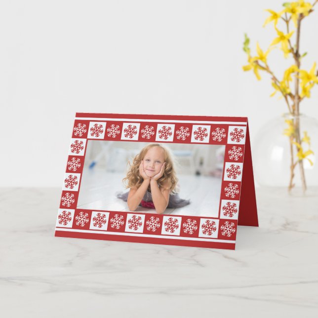 Carte de Noël du Motif Snowflake (Fleur jaune)