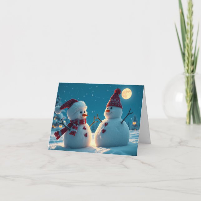 Carte de Noël du motoneige (Devant)