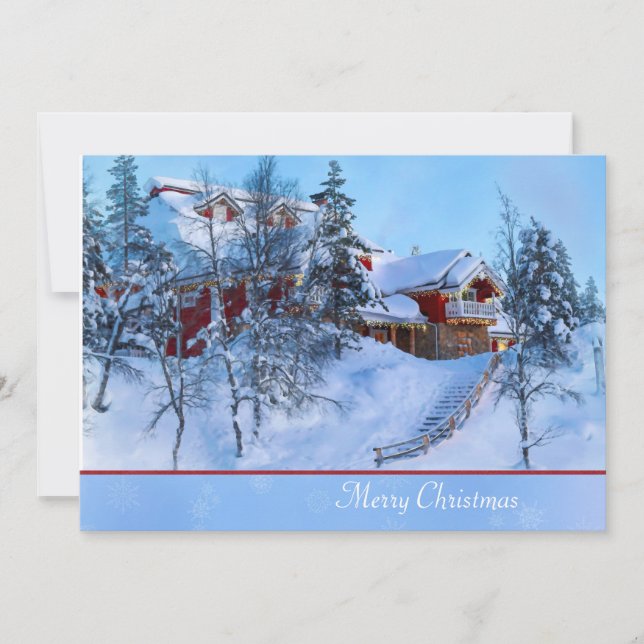 Carte de Noël du pays des merveilles d'hiver (Devant)