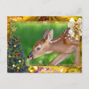 Carte de Noël du Père (cerf de Virginie)