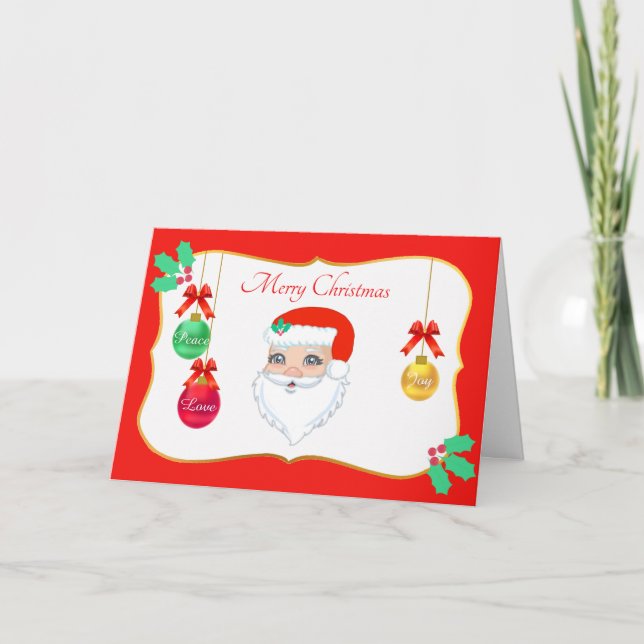 Carte de Noël du Père Noël (Devant)