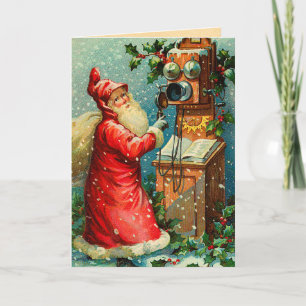 Carte de Noël du Père Noël allemand