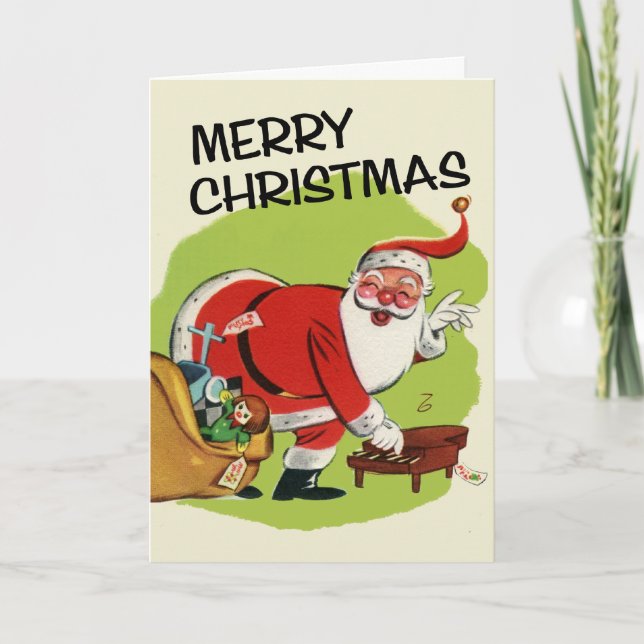 Carte de Noël du père noël de Cru-Style (Devant)