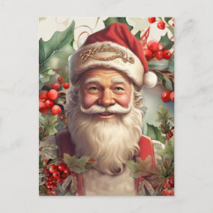 Carte de Noël du Père Noël Saint Nicolas