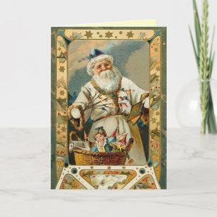 Carte de Noël du Père Noël victorien