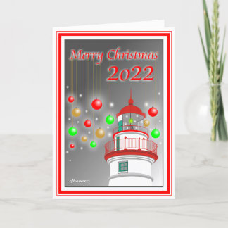 Carte de Noël du phare de Marblehead