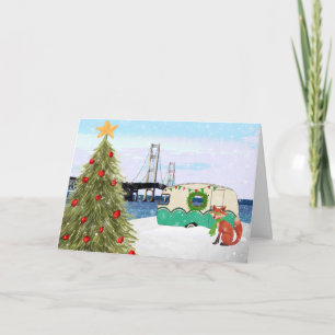 Carte de Noël du pont Mackinac