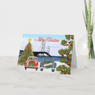 Carte de Noël du pont Mackinac
