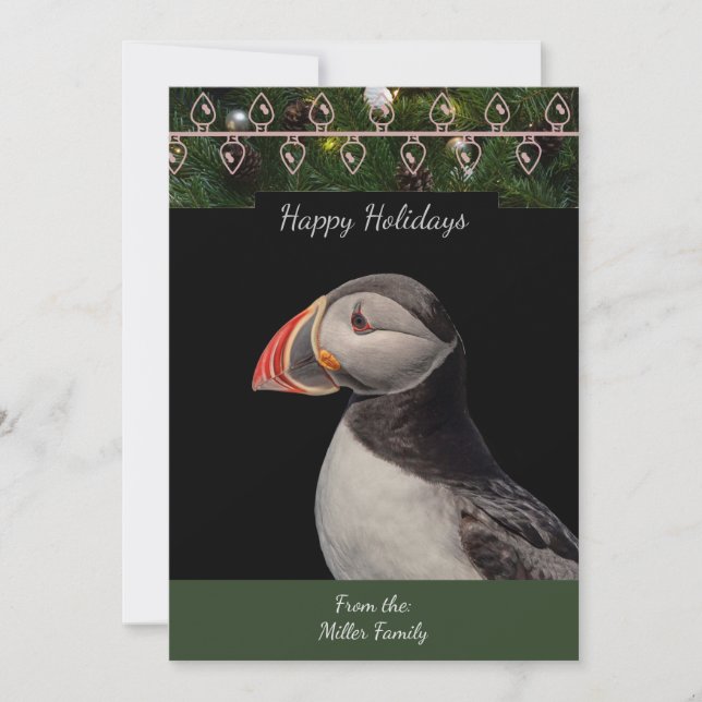 Carte de Noël du Puffin de l'Atlantique (Devant)