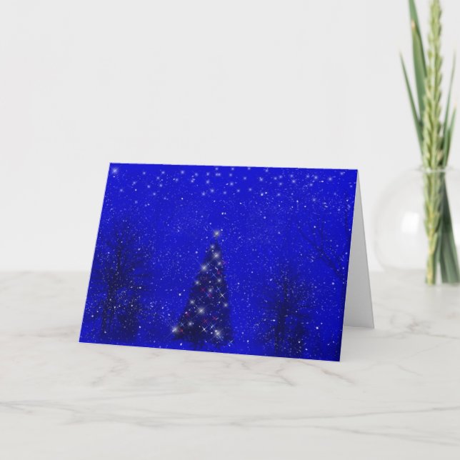 Carte de Noël du soir d'hiver (Devant)