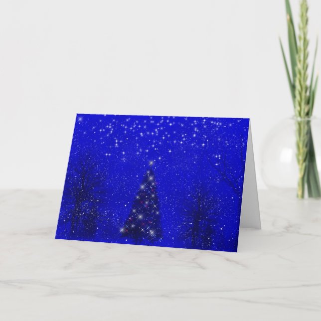 Carte de Noël du soir d'hiver (Devant)