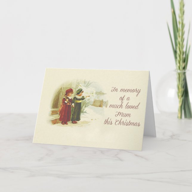 Carte de Noël du souvenir pour maman (Devant)