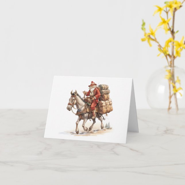 Carte de Noël du sud-ouest de Père Noël (Fleur jaune)